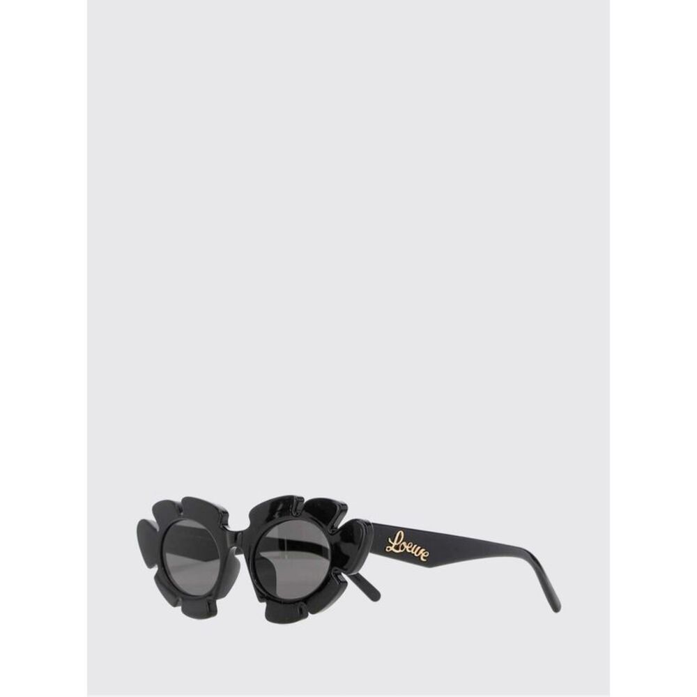 Loewe Men Loewe Black Acetate Cat-Eye Sunglasses With Flower Design